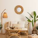 Mirror "Alba" D.57 cm Beige