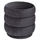 Pouf "Sinan" Velvet, Gray Grey