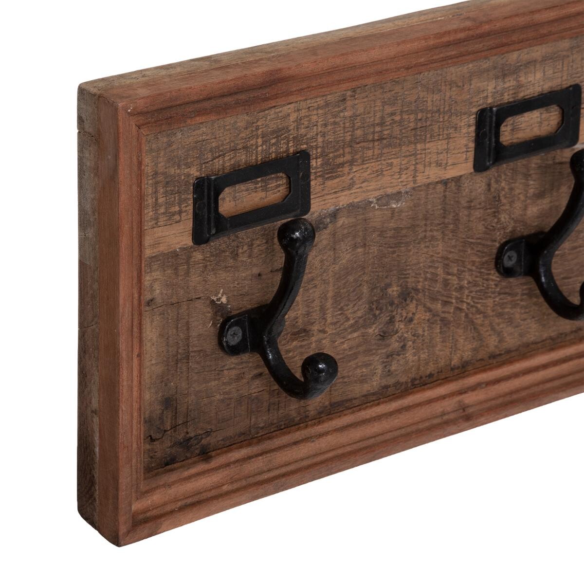 Coat Hook "Paolo" Mango wood, 5 hooks Natural wood