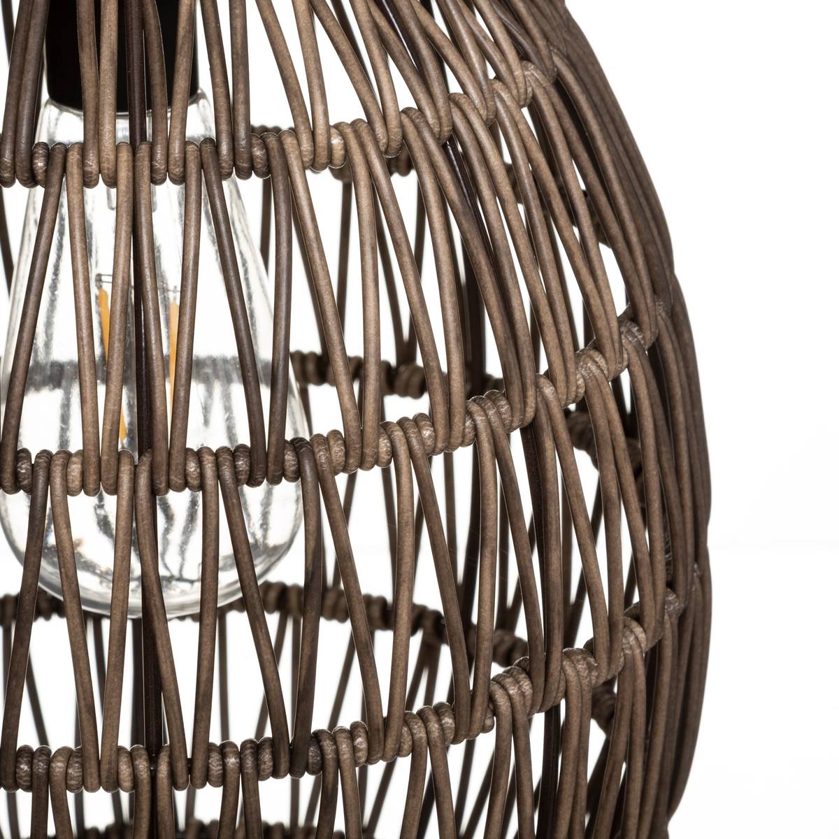 Oval Solar Outdoor Lamp Beige H. 32 cm Beige