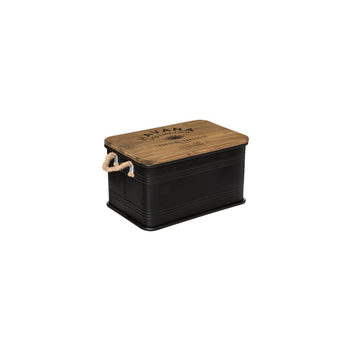 Set of 3 trunks "Cuba" L.45/54/60 cm Black
