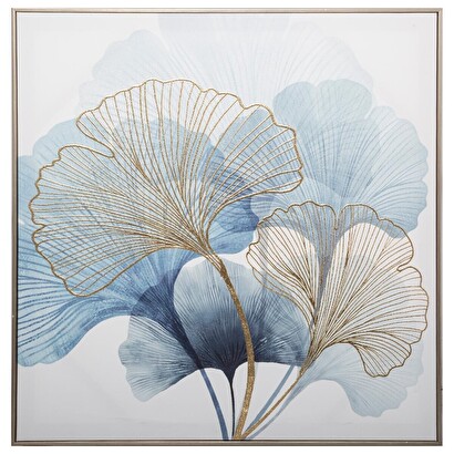 Framed canvas "ginkgo" 58x58 cm