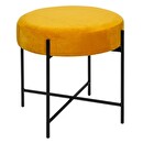 Stool "Arty" Velvet, Mustard Yellow Mustard yellow
