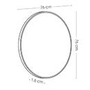 Mirror "Alice" Black metal, D.76 cm Black