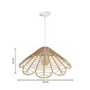 Pendant Light "Folk" Beige, Ø 58 cm Beige