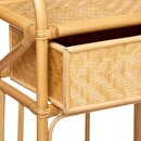 Bedside Table "Aoni" Rattan, H.60 cm Natural wood