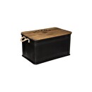 Set of 3 trunks "Cuba" L.45/54/60 cm Black