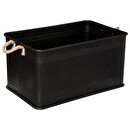 Set of 3 trunks "Cuba" L.45/54/60 cm Black