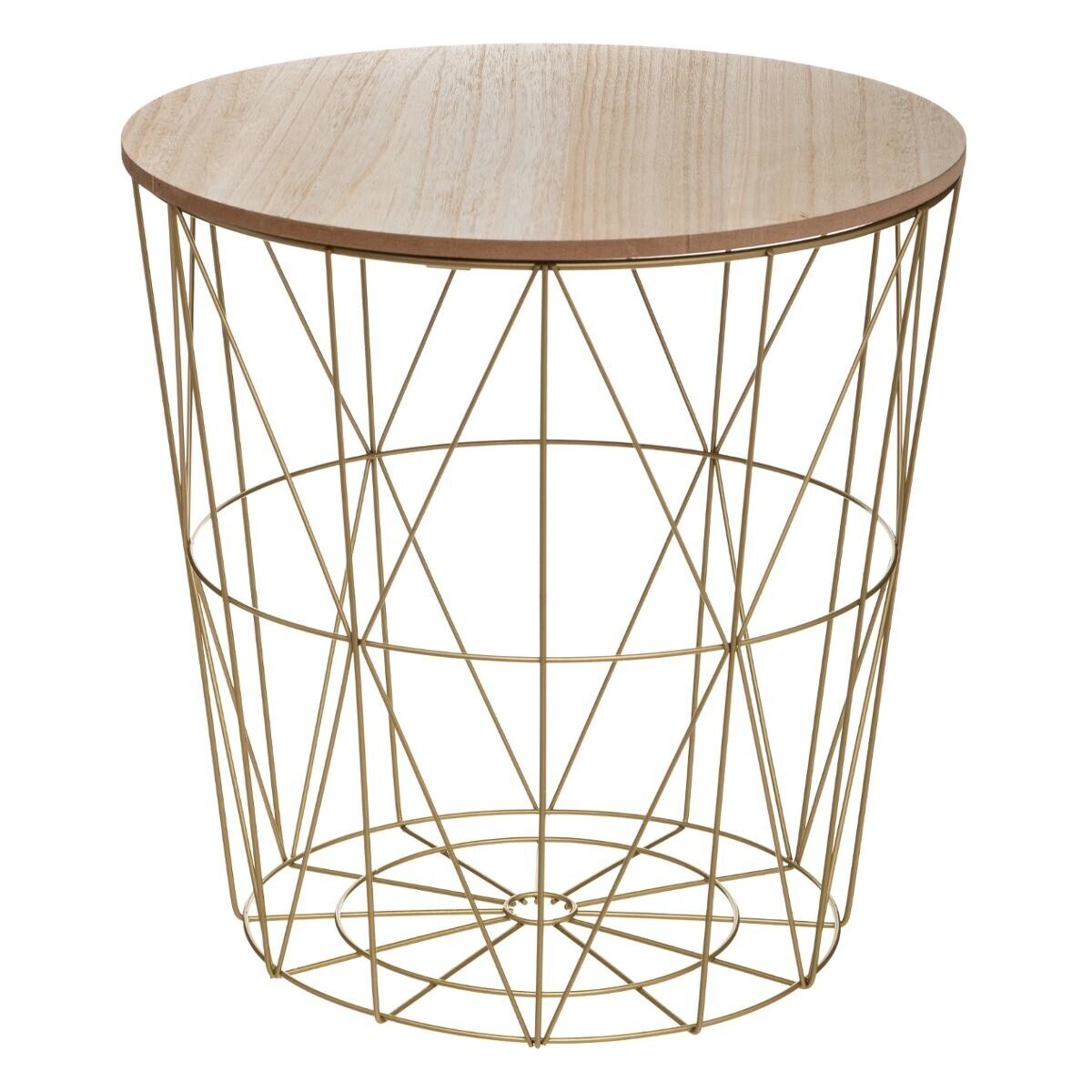 Side Table "Kumi" Gold, D.40 cm Gold