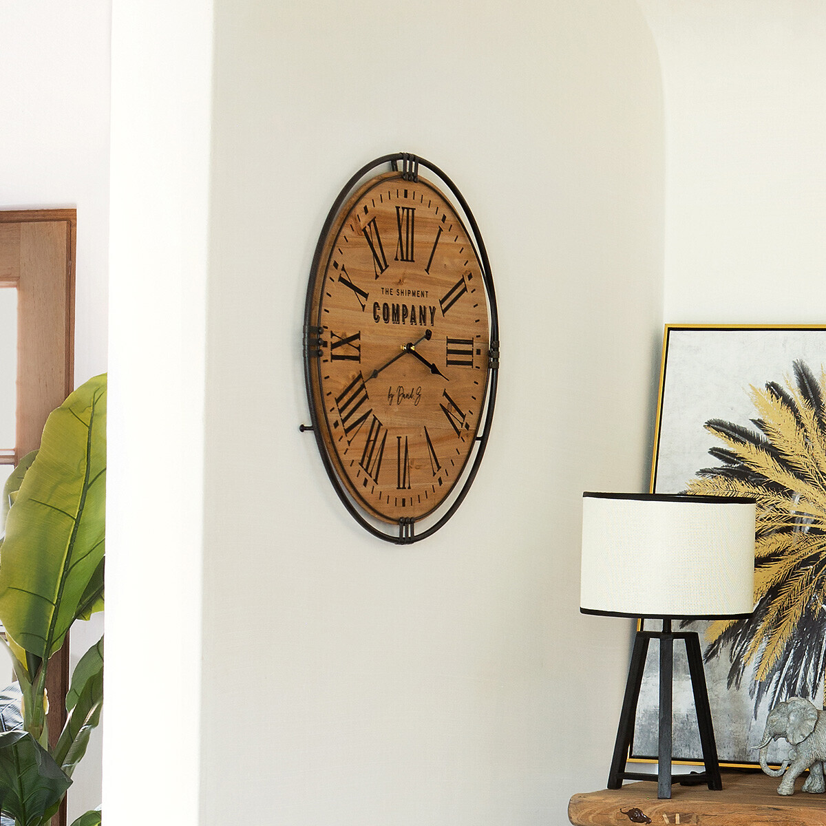 Clock "Colonial" D.58 cm Brown