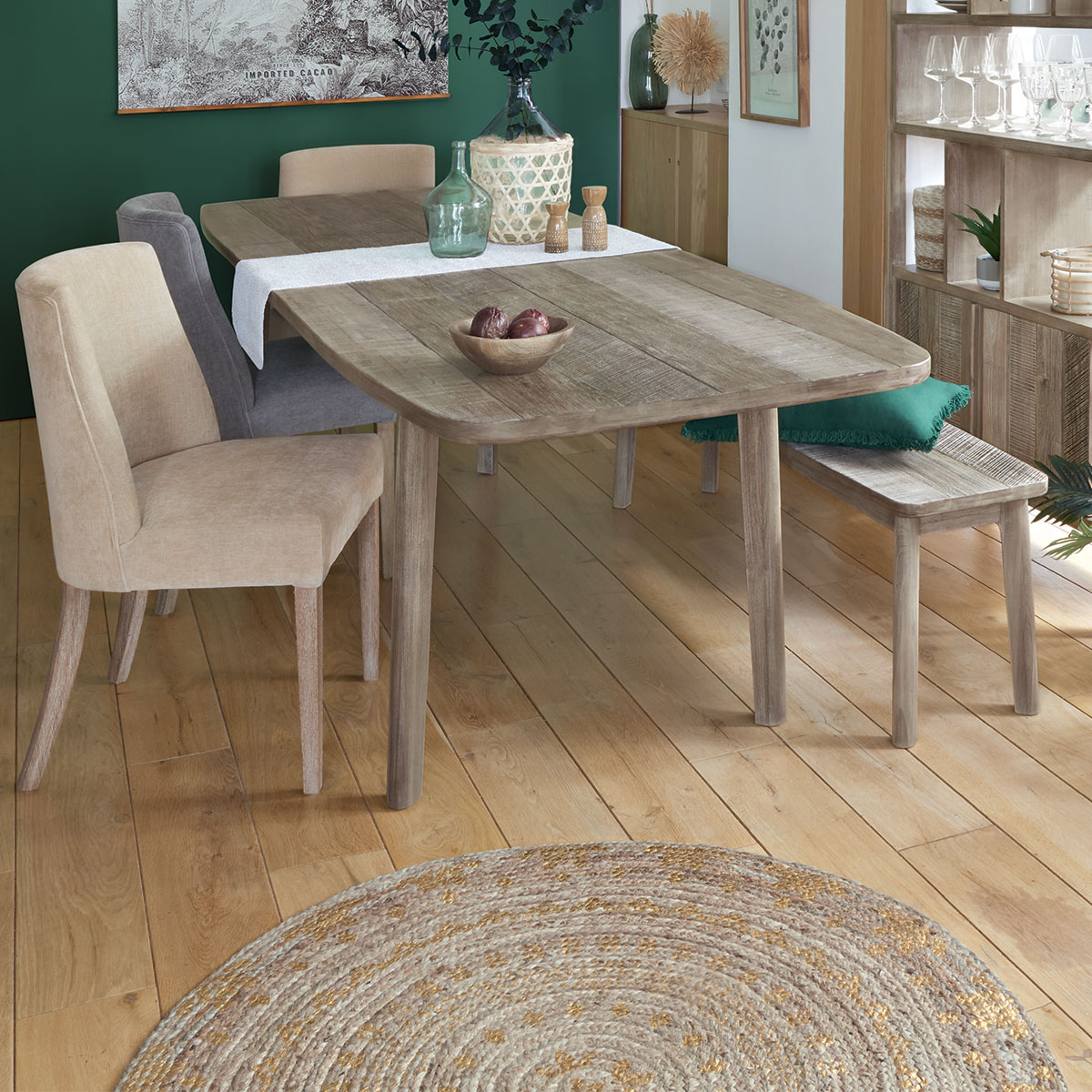 Rug "Shine", jute Gold, D.115 cm Gold