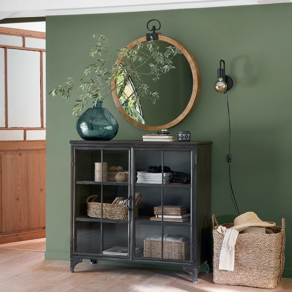 Mirror "Kiliane" D.74 cm Brown