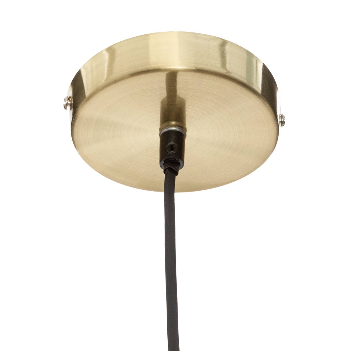 Ball Pendant Light "Dris" Gold, D.20 cm White