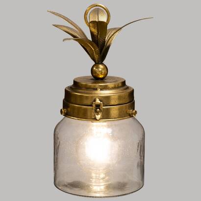 Led lamp "pineapple" gold, h.33 cm