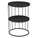 Side Table "Kobu" Ø 36 cm Black