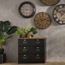 Clock "Colonial" D.58 cm Brown