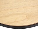 Clock side table Black, D.51 cm Black