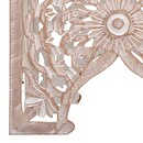 "Terre" Nesting Tables Carved Wood Beige