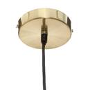 Ball Pendant Light "Dris" Gold, D.20 cm White