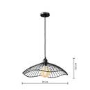 Wire Suspension "Galt" Black metal, D.34 cm Black
