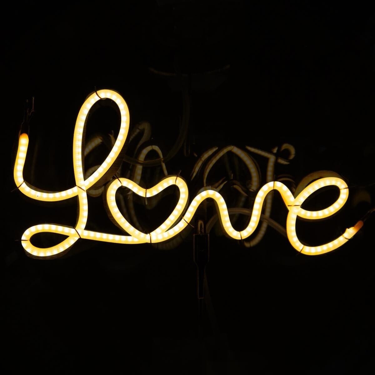 LED Bulb "Love" Amber Love, D.13 cm, E27 Amber Love