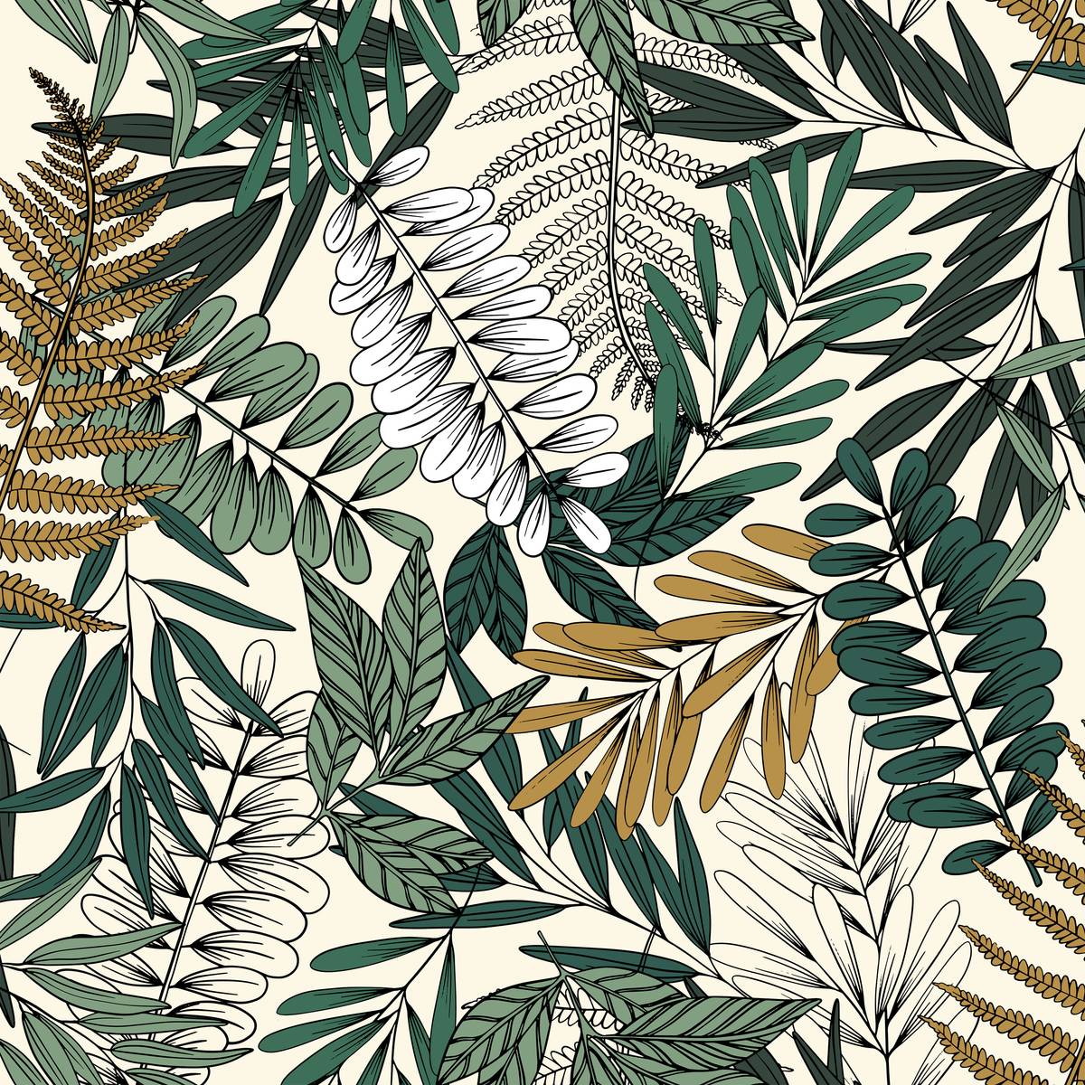 3-piece bedding set 'Tropik' 240x220 cm Green