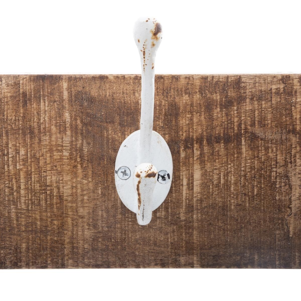 Wooden coat hook "Alvaro" 5 hooks Brown