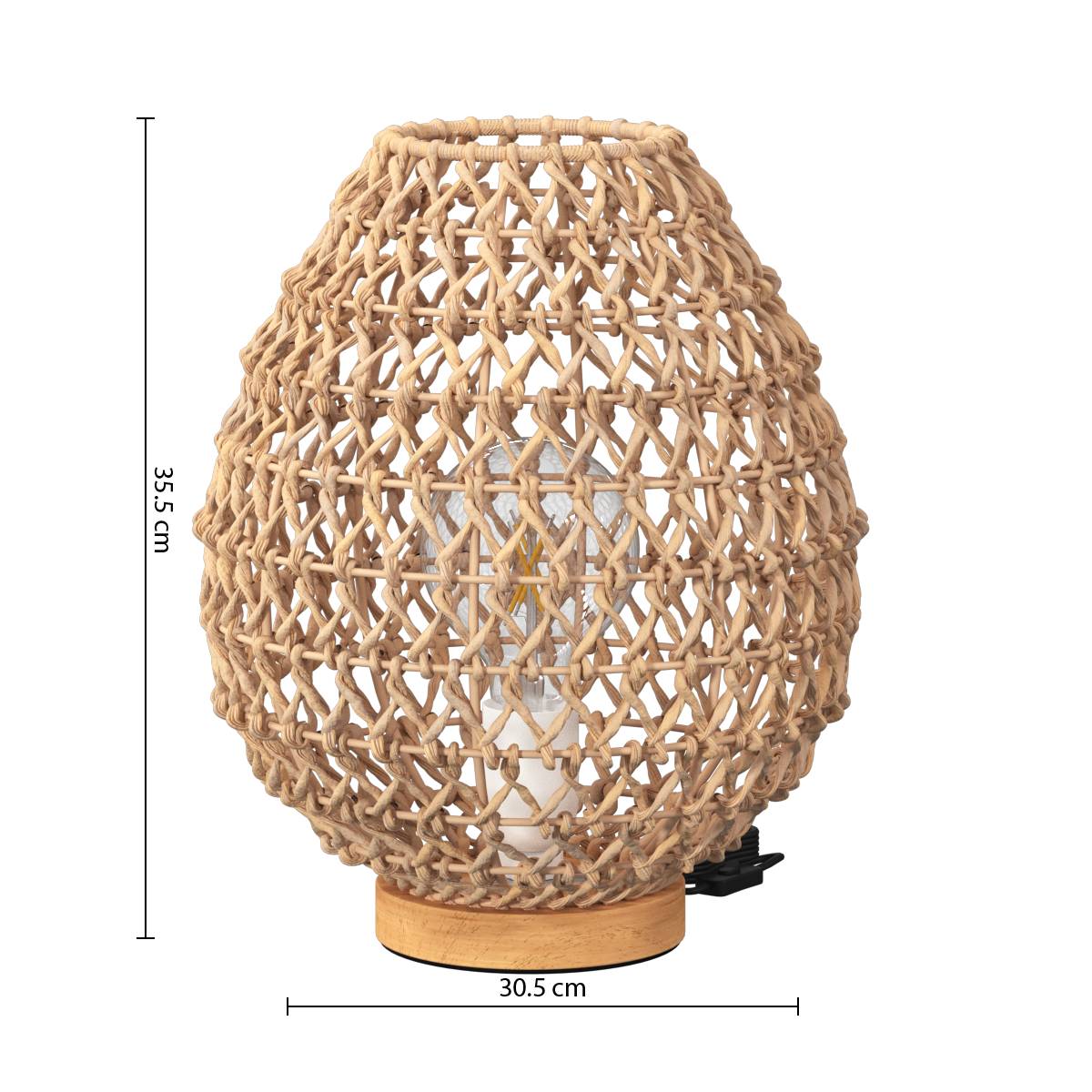 Lamp "Etel" Beige, H.36 cm Beige