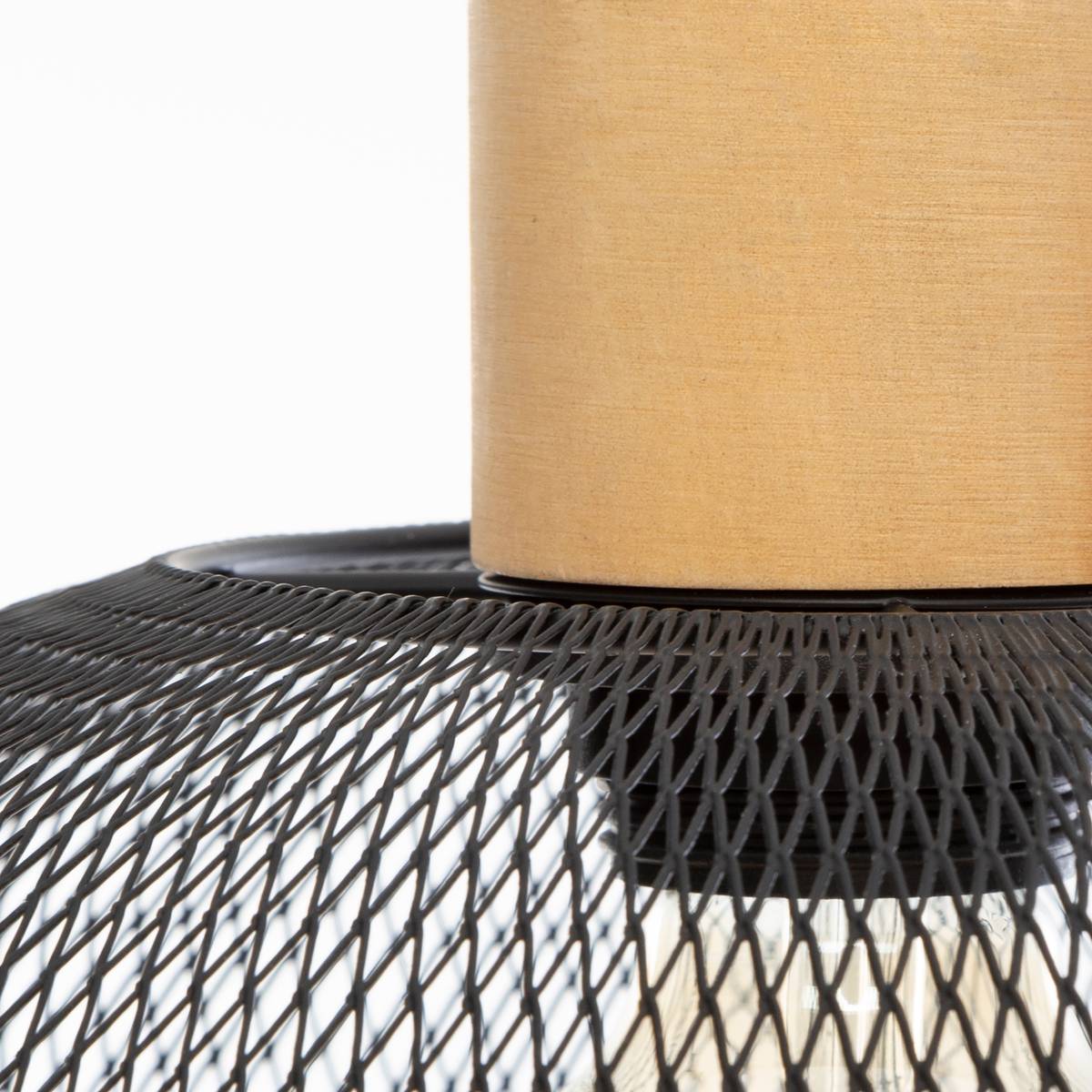 Pendant Light "Sam" Black metal, D.30 cm Black