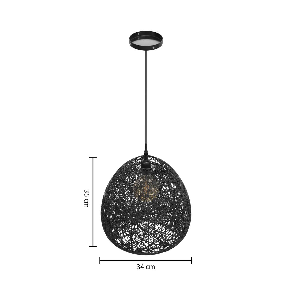 Pendant Light "Mona" Black, &Oslash; 34 cm Black
