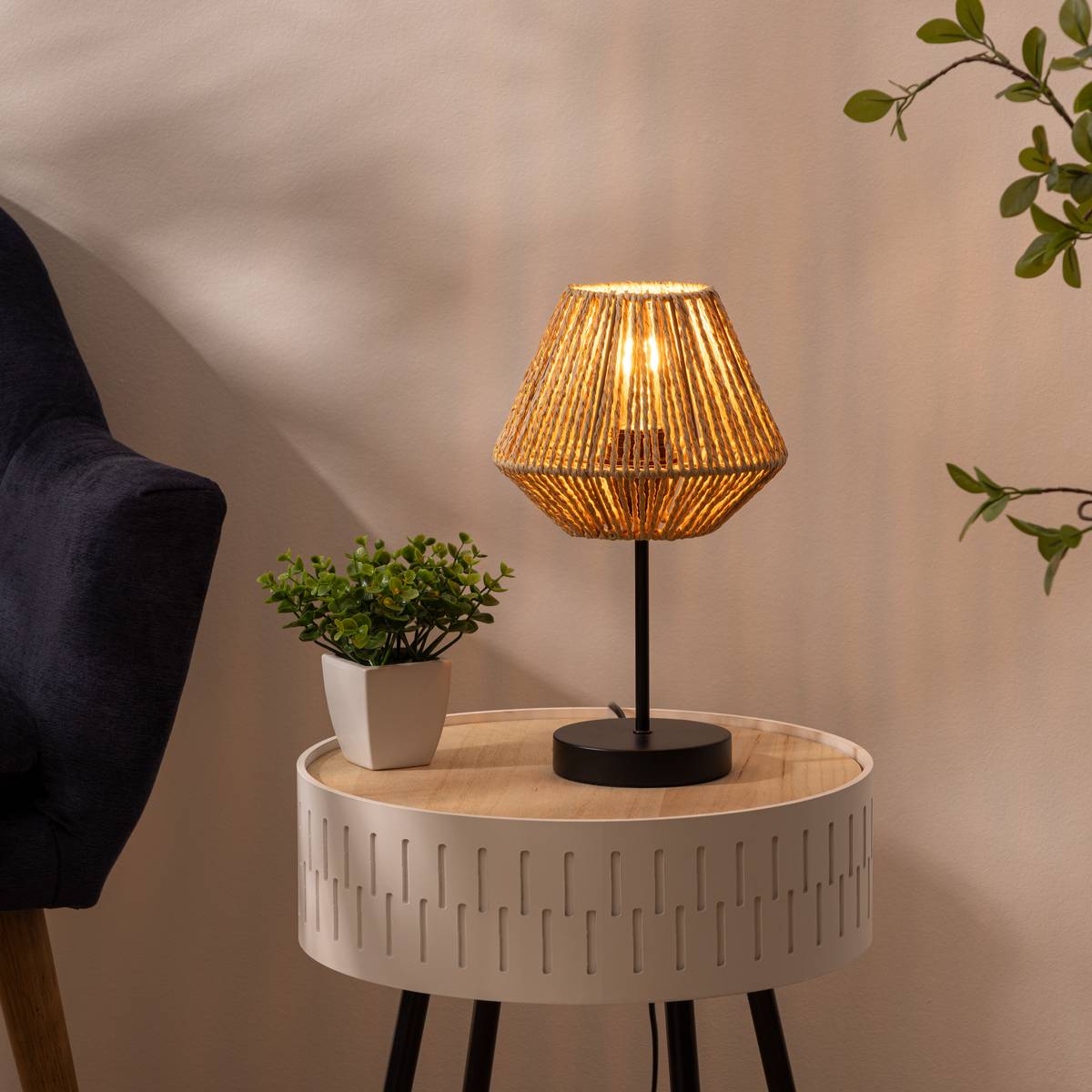 Lamp "Jily" Beige, H.34 cm Beige