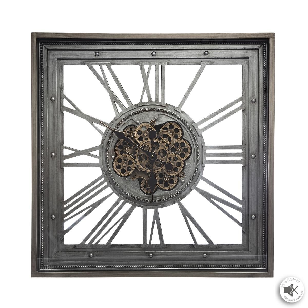 Clock "Ezra" 80x80 cm Grey