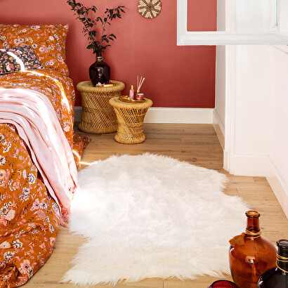 Rug "oslo" ivory white, 90x150 cm