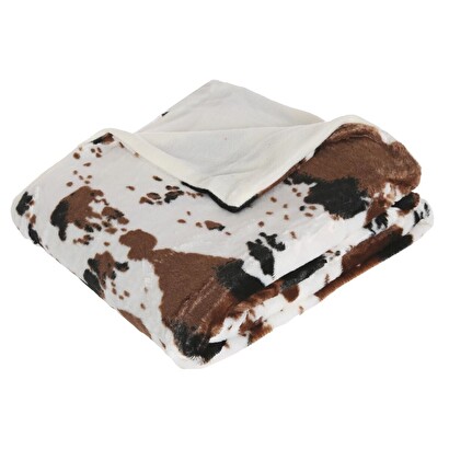 "3d geo" faux fur throw white, 130x160 cm