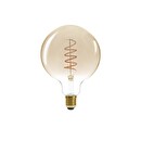 LED Bulb "Globe" Twisted Amber, D.13 cm, E27 Amber 2