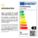 LED Bulb "Globe" Twisted Amber, D.13 cm, E27 Amber 2