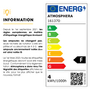 LED Bulb "Globe" Amber straight, D.13 cm, E27 Straight amber