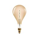 LED Bulb "Pear" Twisted Amber, D.16 cm, E27 Twisted amber