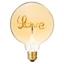 LED Bulb "Love" Amber Love, D.13 cm, E27 Amber Love