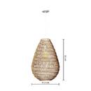 Pendant Light "Etel" Beige, Ø 38 cm Beige