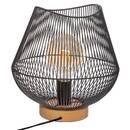 Wired Lamp "Jena" Black metal, H.28 cm Black