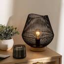 Wired Lamp "Jena" Black metal, H.28 cm Black