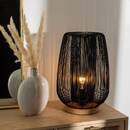 Wired Lamp "Noda" Black metal, H.41 cm Black
