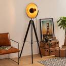 Tripod Floor Lamp 'Lahti' Black metal, H.156 cm Black