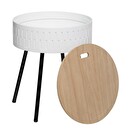 Side Table Chest "Shiro" White, D.39 cm White