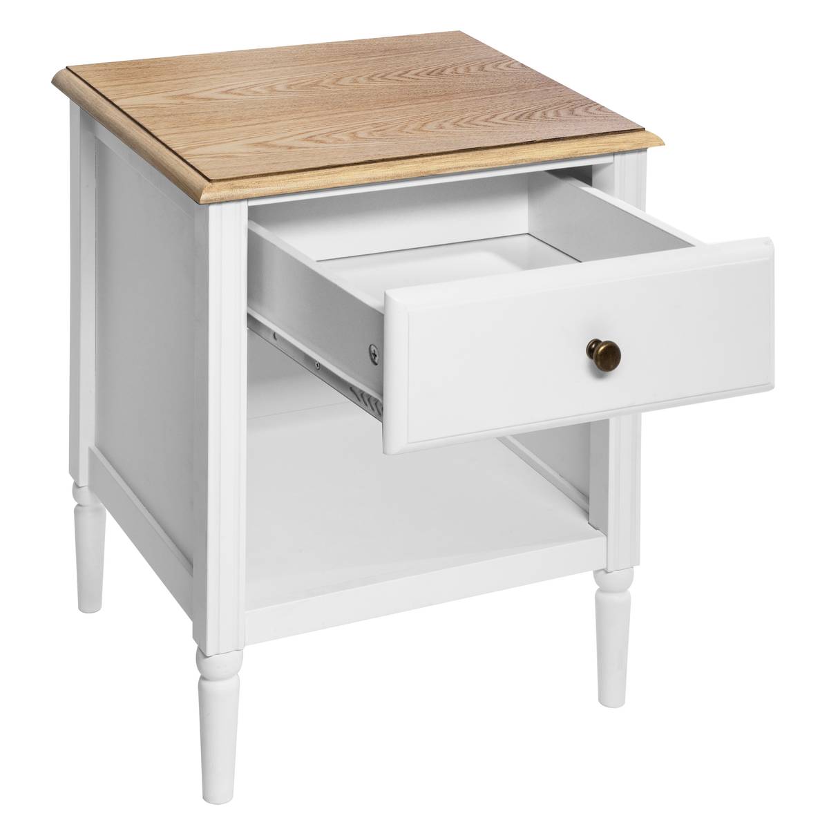 Bedside Table "Solen" White, H.61 cm White