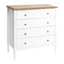 Chest of Drawers "Solen" White, 4 drawers White