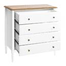 Chest of Drawers "Solen" White, 4 drawers White