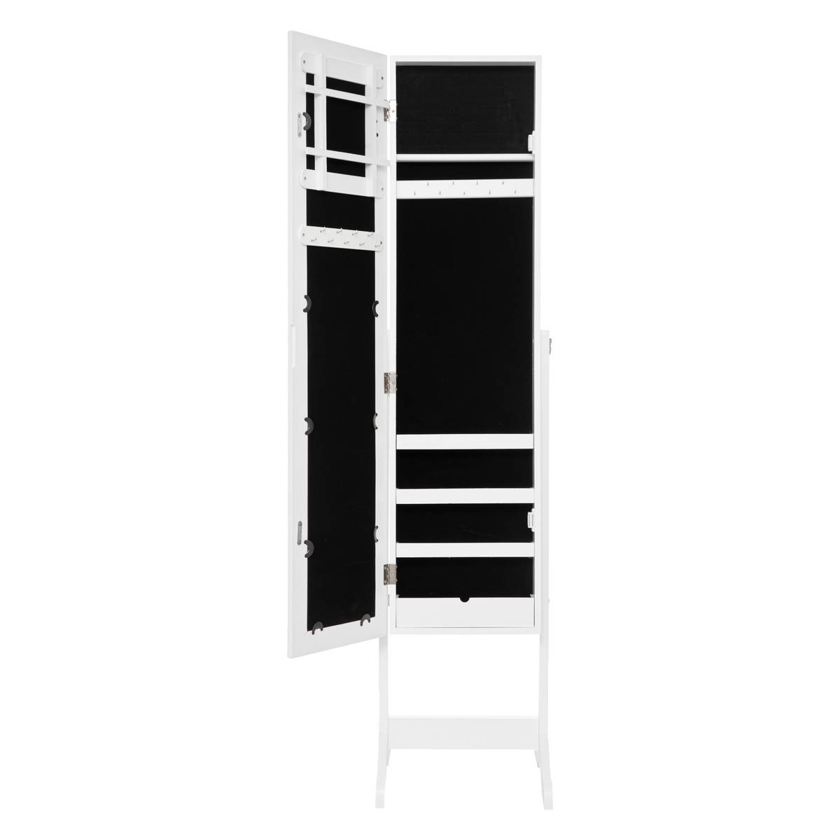 Jewelry cabinet, glass White, 37.2x145 cm White