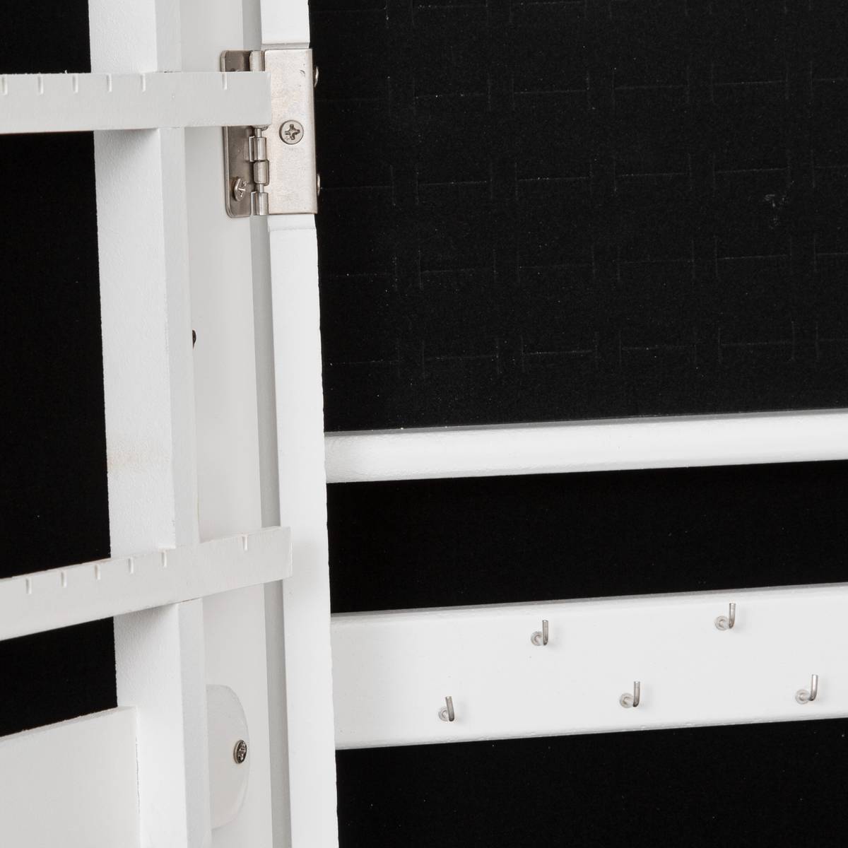Jewelry cabinet, glass White, 37.2x145 cm White